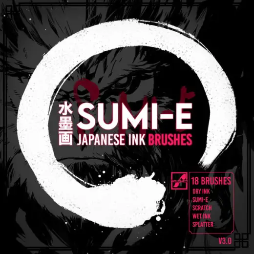 SUMI-E Japanese INK Brushes — Photoshop brush