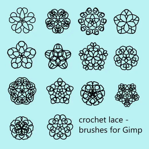 Crochet Lace - Brushes for Gimp — Krita brush