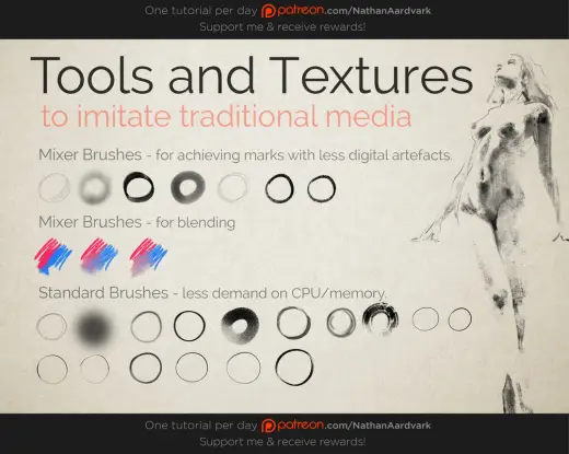 Photoshop Brushes and Textures to Imitate Traditional Media — Photoshop brush