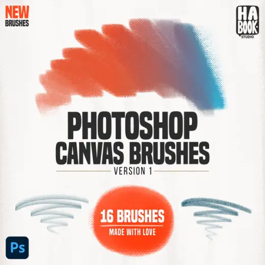 HABOOK Photoshop Canvas Brushes — Photoshop brush