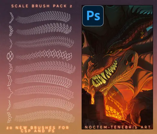 Photoshop Scale Brushes Pack 2 — Photoshop brush