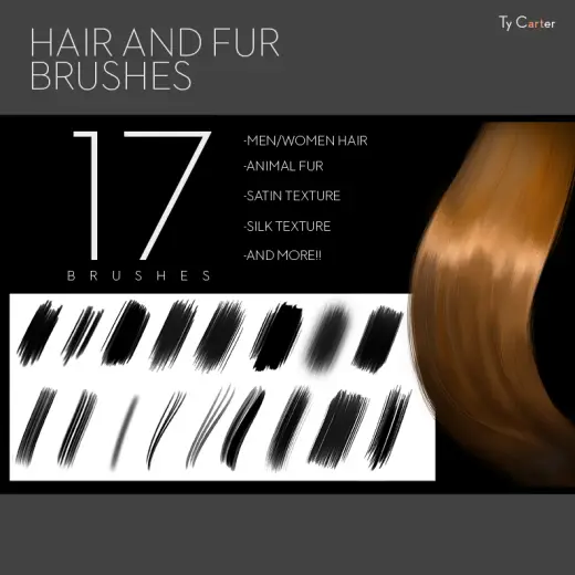 Hair and Fur Brushes — Photoshop brush