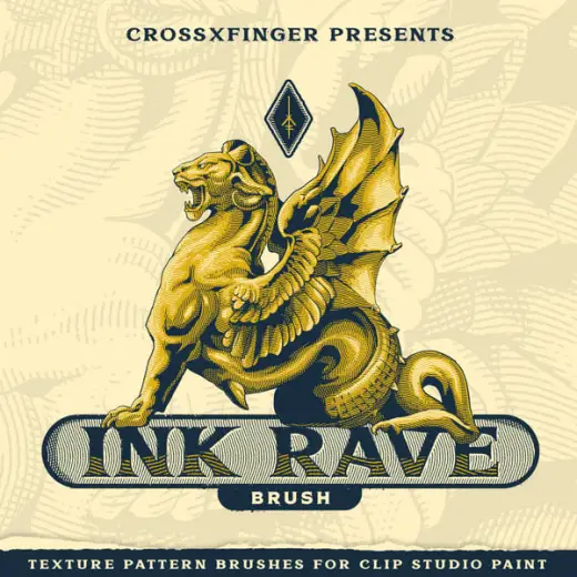 Inkrave ( Engraving Brush for Clip Studio Paint ) — Clip Studio Paint brush