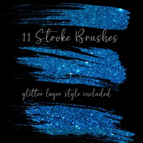 11 Stroke Brushes — Procreate, Photoshop & Krita brush