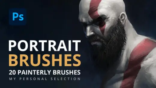 20 Brushes Pack for Realistic Painterly Portraits — Photoshop brush