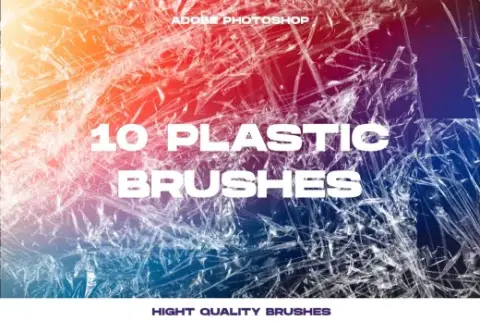 Plastic Brushes｜Photoshop用プラスチック風ブラシ10種｜なめらかブレンド・質感表現 — Photoshop brush