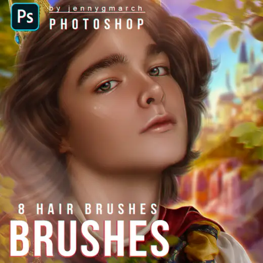 Hair Brush I by jennygmarch (photoshop) — Photoshop brush