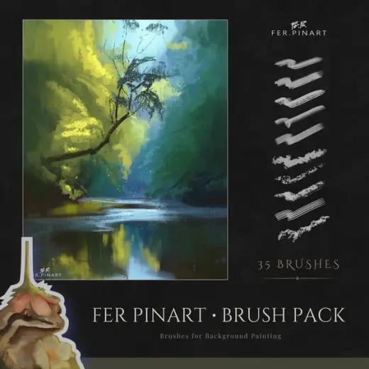Fer.pinart's Brush pack + Painting demo — Photoshop brush
