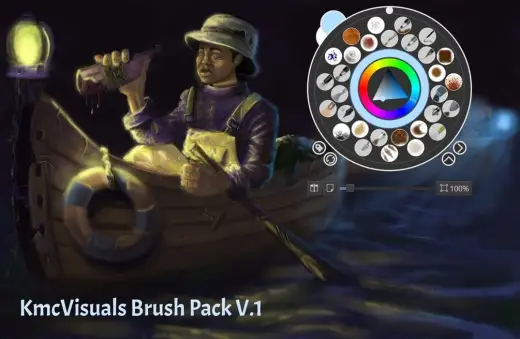 KmcVisuals brush pack V.1 — Krita brush