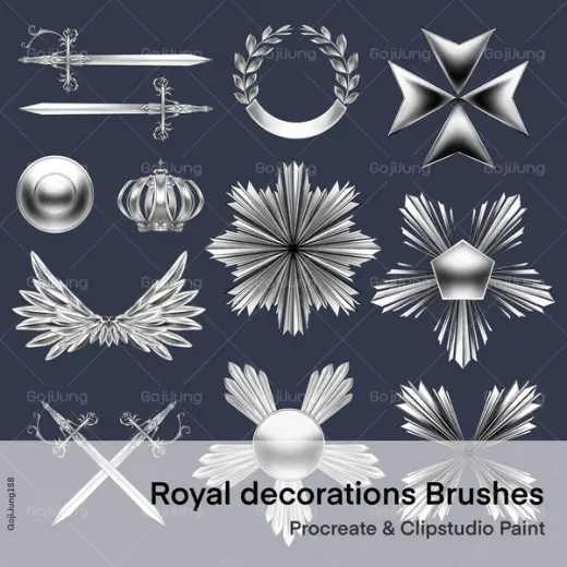 Royal decor - brooch 1 by GojiJung158 — Procreate & Clip Studio Paint brush