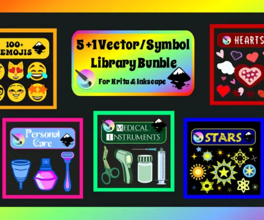 5+1 Vector/Symbol Library Bundle for Krita & Inkscape — Krita brush