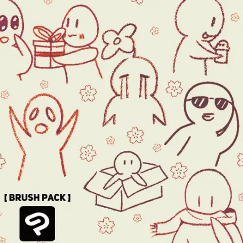 Brush Pack | 14 Textured Brushes for CSP — Clip Studio Paint brush