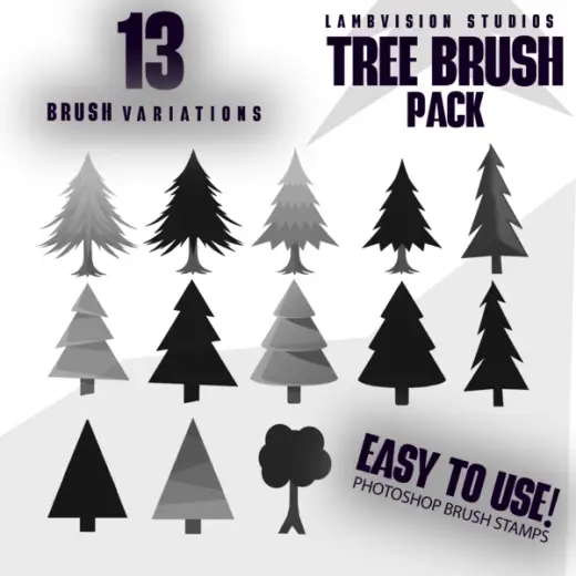 Brush Pack 13 Trees for Photoshop — Photoshop brush