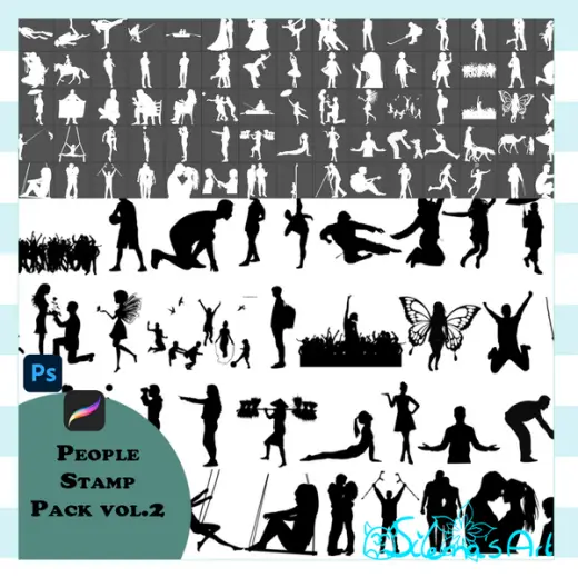 PROCREATE/PHOTOSHOP - People stamp pack Vol .2 — Procreate & Photoshop brush