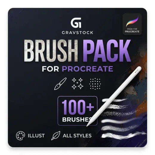 GravStock — Digital Art & Brush Assets — Procreate brush