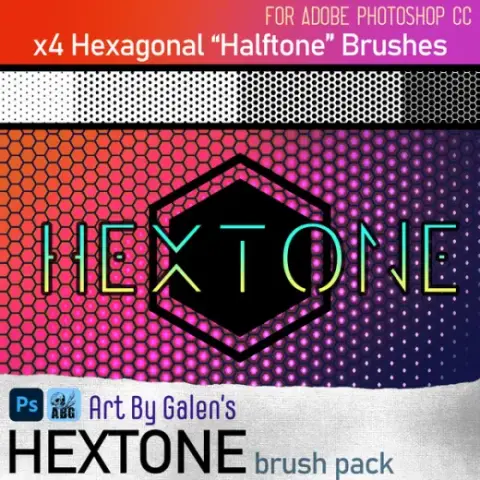 Art by Galen's 'Hextone' brush pack — Photoshop brush