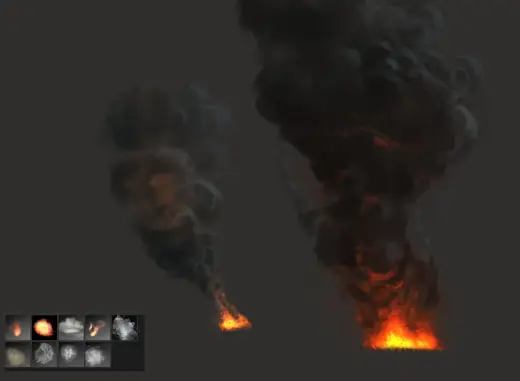 Soma Fire Clouds Brushes for Krita — Krita brush
