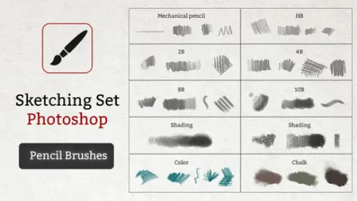 Professional Sketching Pencil Brushes for Photoshop — Photoshop brush