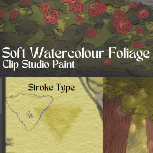 Watercolour Triangle Brush (Clip Studio Paint) — Clip Studio Paint brush