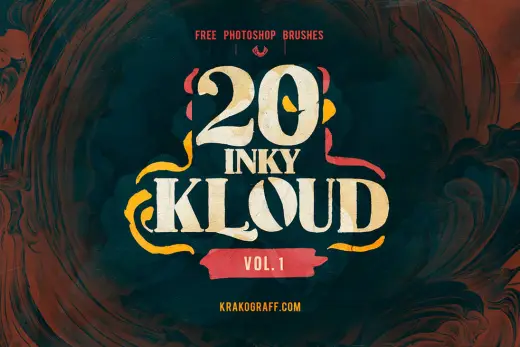 20 Inky Kloud Brushes - Vol.1 — Procreate, Photoshop & Krita brush