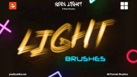 Multi-App Neon Light Brushes — Photoshop brush