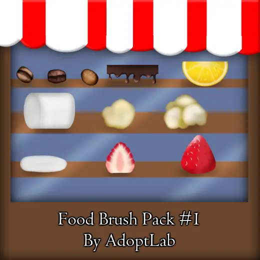 {F2U} Food Brush Pack #1 DL — Krita brush