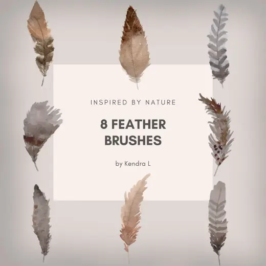 8 Free Feather Brushes — Procreate, Photoshop & Krita brush