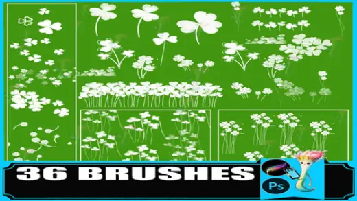 36 Clover & Lucky Grass Stamp Brushes for Procreate and Photoshop — Procreate & Photoshop brush