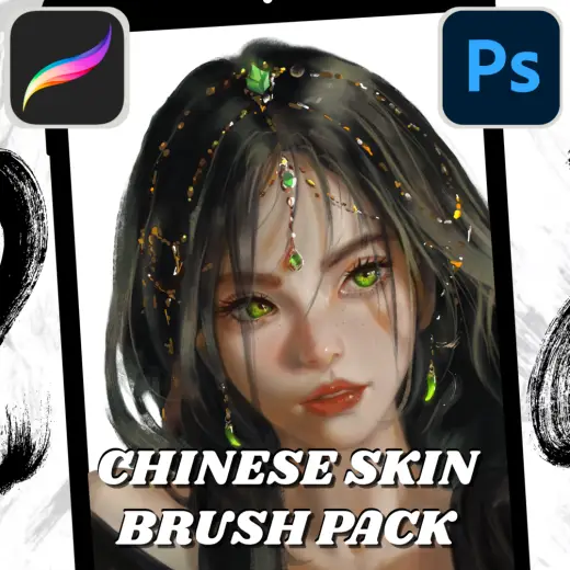 Chinese Skin Painting Brushes (Procreate Brushes, Photoshop, CC, CSP) — Procreate, Photoshop & Clip Studio Paint brush