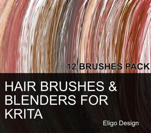 ED Free Hair Brushes and Blenders — Krita brush