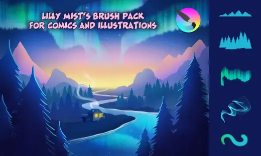 Brush pack for comics and illustrations — Krita brush