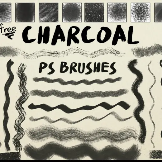 Free Charcoal Brushes — Procreate, Photoshop & Krita brush