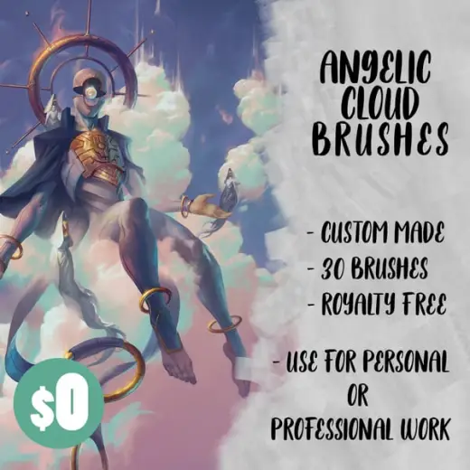 Angelic Cloud Brushes — Photoshop & Krita brush