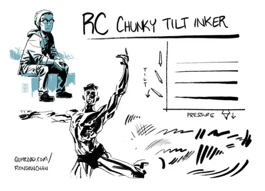 CSP Brush: Chunky Tilt Inker — Clip Studio Paint brush