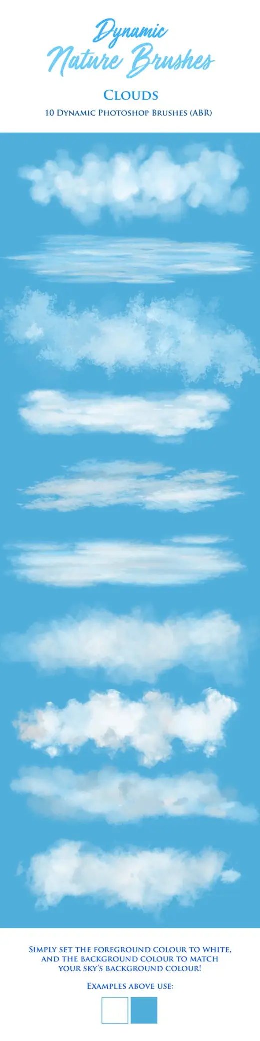 Photoshop Dynamic Nature Brushes - Clouds — Photoshop brush