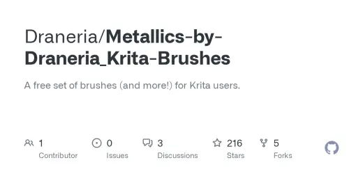 Metallics by Draneria Krita Brushes — Krita brush