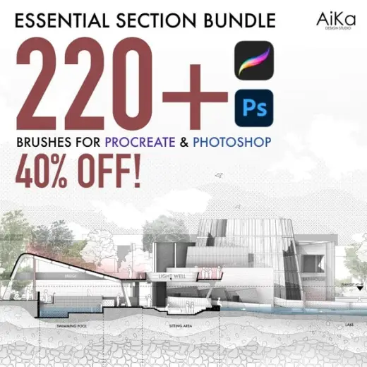 Procreate & Photoshop Section Bundle Brush Pack - AiKa — Procreate & Photoshop brush