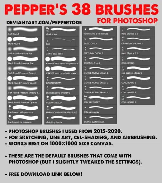 PEPPER'S 38 BRUSHES — Photoshop brush