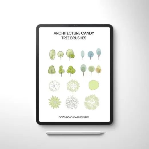 Architecture Candy Tree Brushes — Photoshop brush