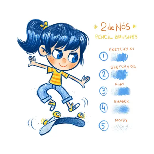 Pencil Brushes — Procreate, Photoshop & Krita brush