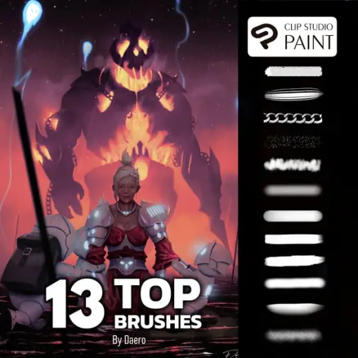 Daero's Top Brushes - 13 Essentials for Clip Studio Paint — Clip Studio Paint brush