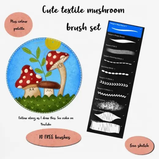 FREE Textile  Procreate brushes — Procreate brush