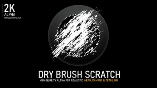 Dry Brush Scratch Alpha | High-Resolution Grunge Texture — Photoshop brush