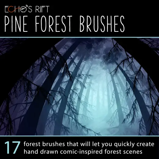 Echo's Rift Pine Forest Brushes for Photoshop CS6+ — Photoshop brush