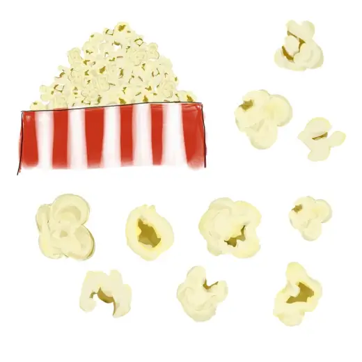 I made some silly popcorn brushes — Krita brush