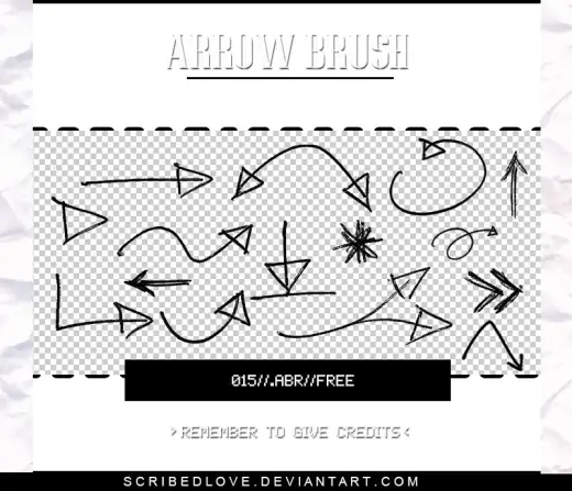 15 Arrow Brushes — Procreate, Photoshop & Krita brush