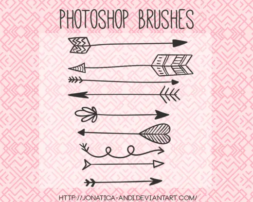 9 Arrow Brushes — Procreate, Photoshop & Krita brush