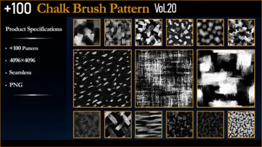 +100 Chalk Brush Pattern - vol.20 — Photoshop brush
