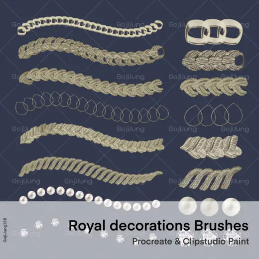 Royal decor - chain brushes by GojiJung158 — Procreate & Clip Studio Paint brush