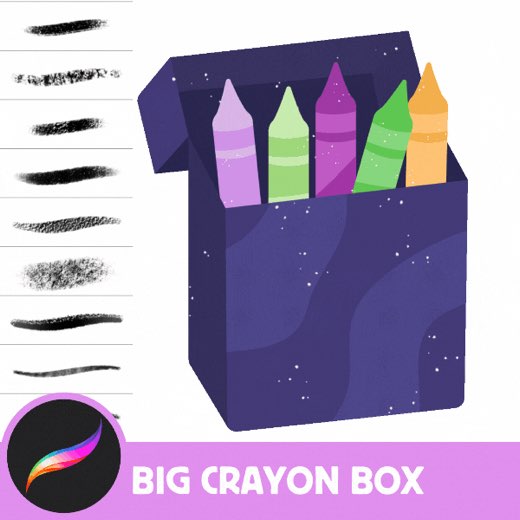 Versatile Crayon Brush Set - 55 Procreate Crayon Textures for All Art Styles, Oil Pastels, Chalky, Wax — Procreate brush